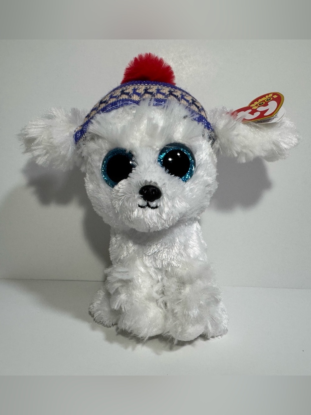 Ty Beanie Boo Winter Sleighbell Dog TY Silk with tags